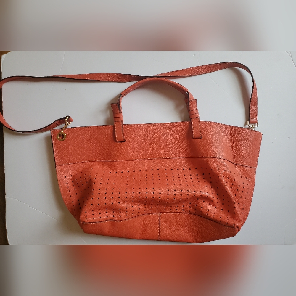 Vittoria Napoli Coral leather tote bag cross body bag - Picture 2 of 14